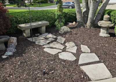 Mulching bed